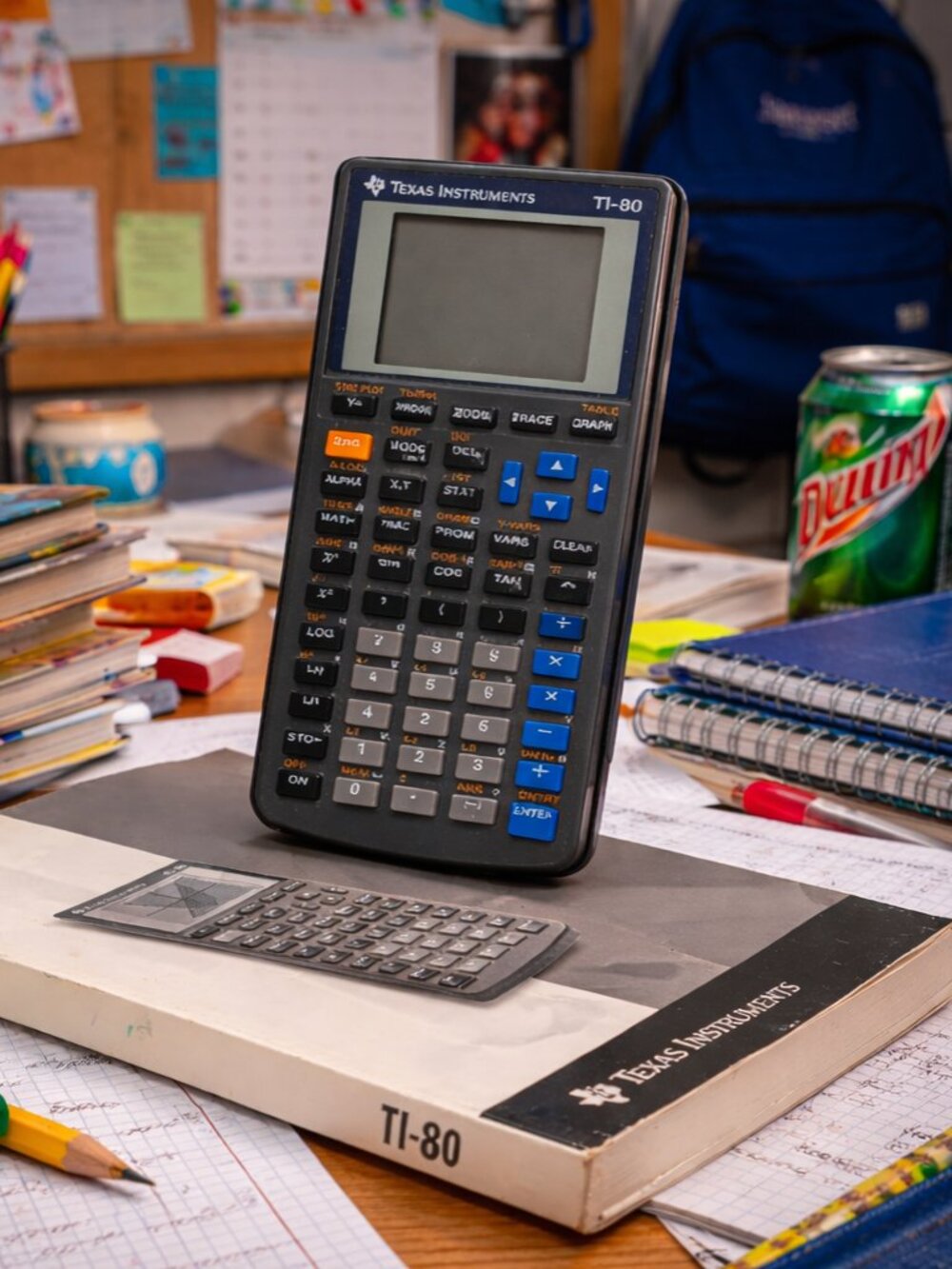 Texas Instruments TI-80 Graphing Calculator + Manual 📚 Tested + 2 New Batteries